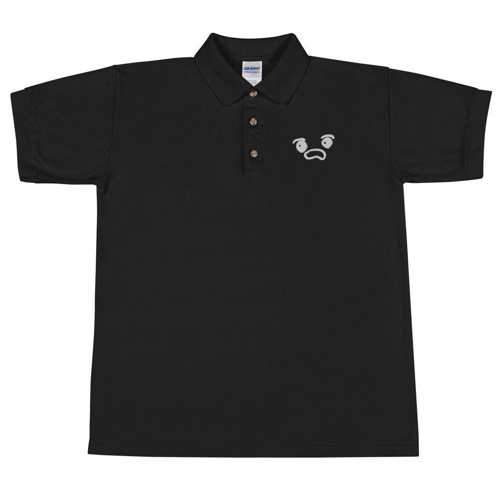 face 8 embroidered polo shirt