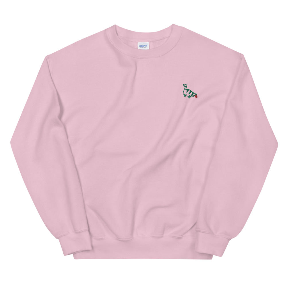 farting dinosaur - embroidered unisex sweater