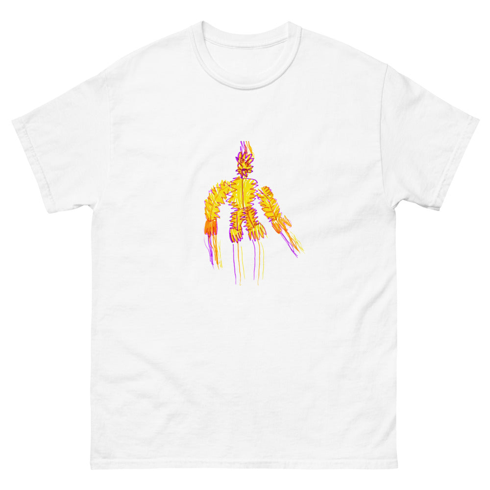 fire man - printed heavyweight mens tshirt